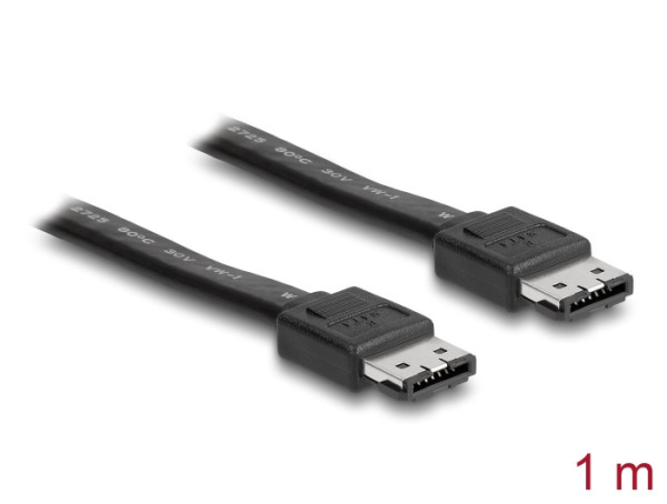 DeLOCK 85640 SATA-Kabel 1 m eSATA Schwarz (85640)