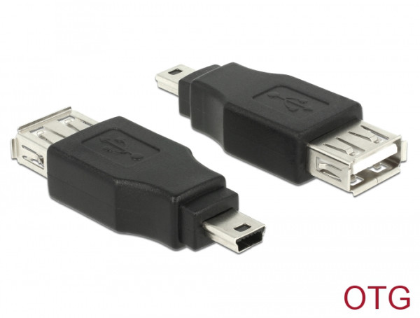 DeLOCK 65399 Kabeladapter mini USB A USB A Schwarz (65399)