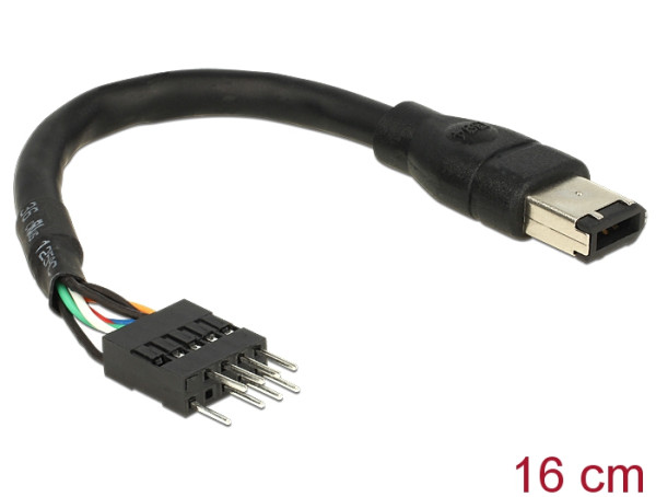 DeLOCK FireWire Cable 0,016 m Schwarz (82379)
