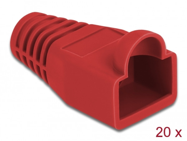 DeLOCK Knickschutztülle für RJ45 Stecker rot 20 Stück (86725)
