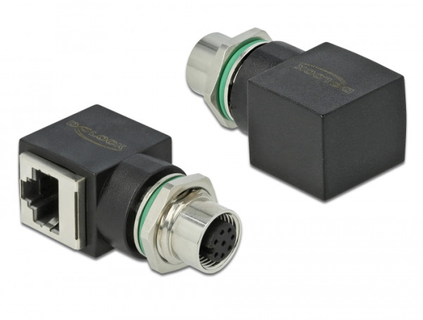 DeLOCK 66314 Kabeladapter M12 RJ45 Schwarz (66314)