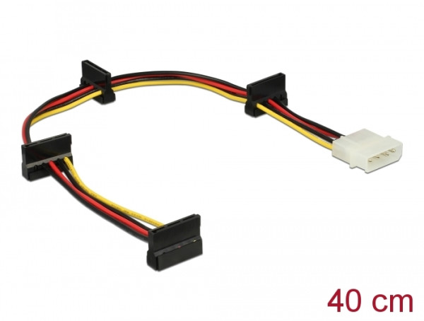 DeLOCK 0.4m, Molex 4p/4xSATA 15p 0,4 m (60142)