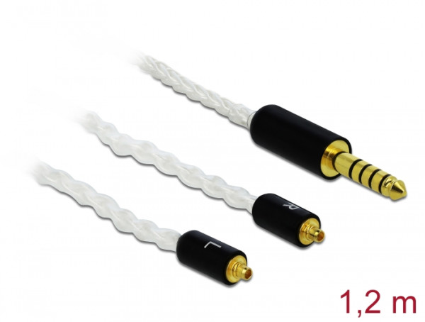 DeLOCK 85846 Audio-Kabel 1,2 m 4.4mm 2x MMCX Weiß (85846)