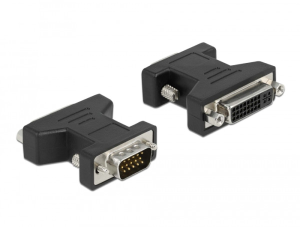 DeLOCK 65017 Kabeladapter DVI-I VGA 15-pin M Schwarz (65017)