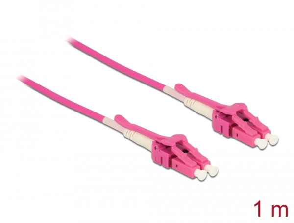 DeLOCK 85132 InfiniBand/Glasfaserkabel 1 m LC Pink (85132)