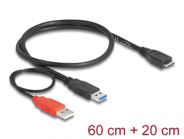 DeLOCK 82909 USB Kabel USB 3.2 Gen 1 3.1 Gen 1 0,2 m USB A Micro-USB B Grau (82909)