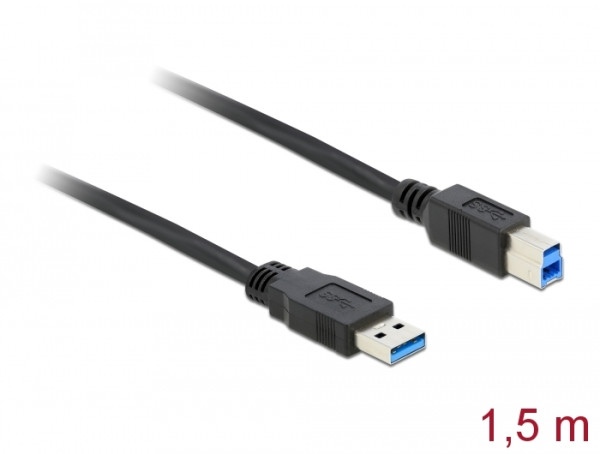 DeLOCK 85067 USB Kabel USB 3.2 Gen 1 3.1 Gen 1 1,5 m USB A USB B Schwarz (85067)