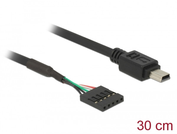 DeLOCK 83170 USB Kabel USB 2.0 0,3 m Mini-USB B Schwarz (83170)