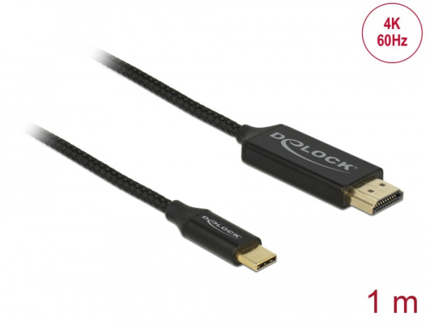 DeLOCK 84904 Videokabel-Adapter 1 m USB Typ-C HDMI Schwarz (84904)