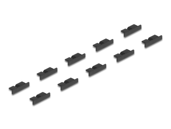 DeLOCK Staubschutz für USB 3.0 Typ Micro-B Buchse ohne Griff 10 Stück schwarz (64243)