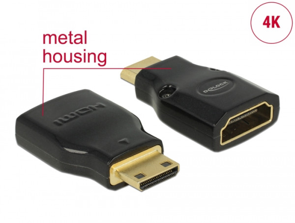 DeLOCK 65665 Kabeladapter Mini-HDMI HDMI Schwarz (65665)