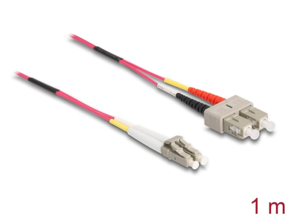 DeLOCK LC - SC, 1m InfiniBand/Glasfaserkabel Violett (84680)