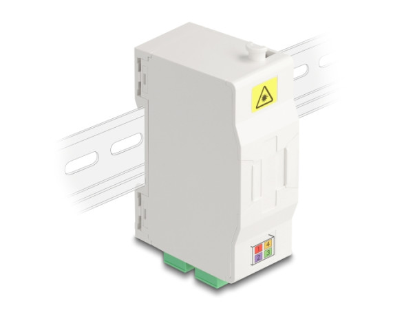 DeLOCK LWL Anschlussdose für Hutschiene mit Spleißhalter und 4 x SC Simplex Kupplung (88097)