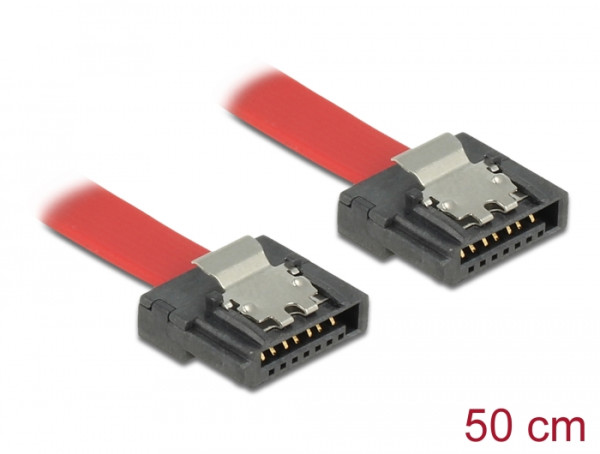 DeLOCK 0.5m SATA III SATA-Kabel 0,5 m SATA 7-pin Rot (83835)