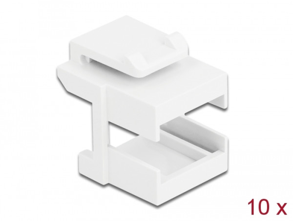DeLOCK Keystone Abdeckung weiß für LWL Kupplungen 10 Stück (86807)