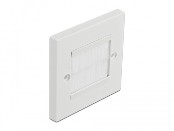 DeLOCK Kabelmanagement Abdeckblende 86 x 86 mm mit weißen Bürstenstreifen (66495)