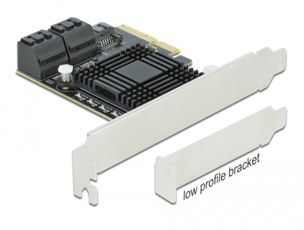 DeLOCK 5 Port SATA PCI Express x4 Karte - Low Profile Formfaktor (90498)