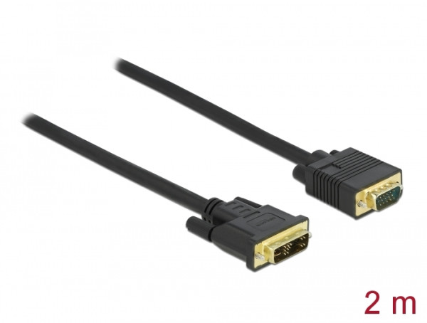 DeLOCK Kabel DVI 12+5 Stecker zu VGA Stecker 2 m (86749)