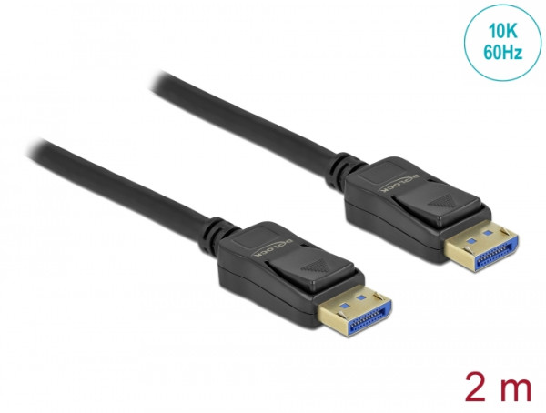 DeLOCK DisplayPort Kabel 10K 60 Hz 54 Gbps Kunststoffgehäuse 2 m (80262)