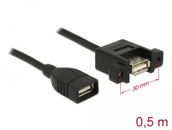 DeLOCK 85459 USB Kabel USB 2.0 0,5 m USB A Schwarz (85459)