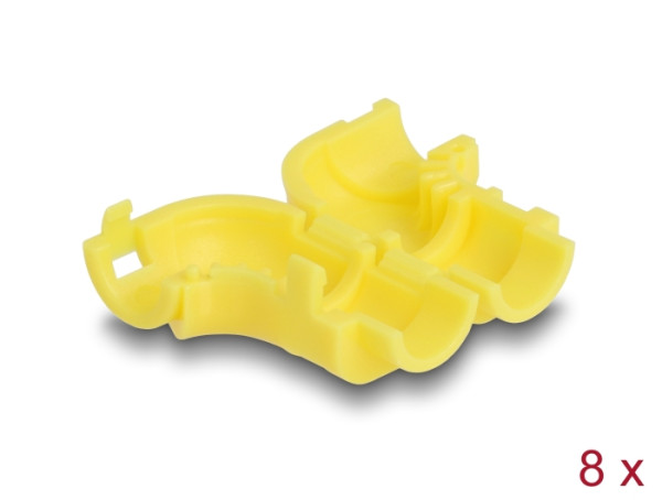 DeLOCK Kabel Clips zum Abwinkeln 8 Stück gelb (88123)