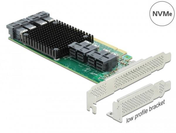 DeLOCK PCI Express x16 Karte zu 8 x intern SFF-8643 NVMe - Low Profile Formfaktor (90504)