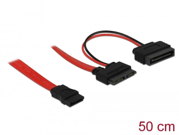 DeLOCK SATA cable, 0.5m SATA-Kabel 0,5 m Rot (84418)