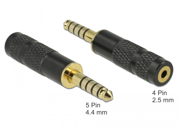 DeLOCK 65897 Kabeladapter 1 x 4.4 mm 5 pin 1 x 2.5 mm 4 pin Schwarz (65897)