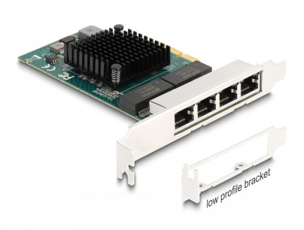 DeLOCK PCI Express x4 Karte zu 4 x RJ45 Gigabit LAN BCM (88208)