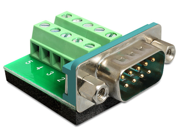 DeLOCK Sub-D 9-p M 9-p D-Sub M Grün, Silber (65269)