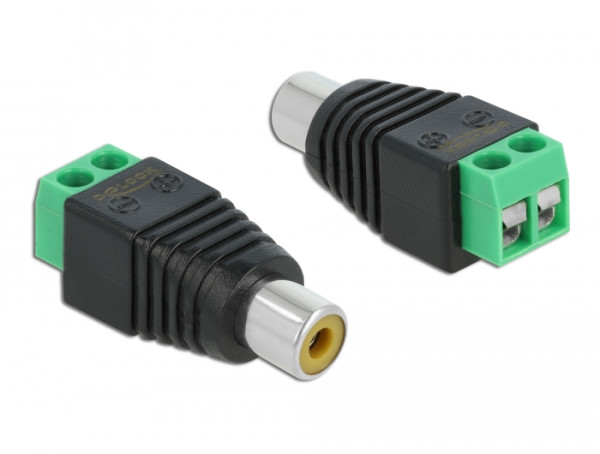 DeLOCK 65418 Kabeladapter RCA 2p Schwarz, Grün, Silber (65418)
