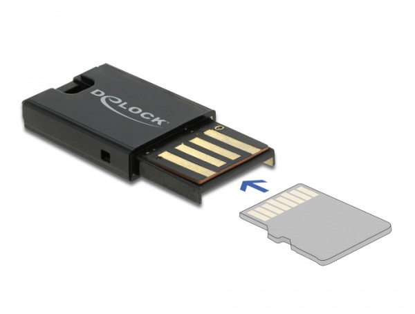 DeLOCK USB 2.0 Card Reader für Micro SD Speicherkarten (91603)