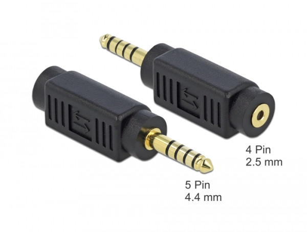 DeLOCK 65996 Kabeladapter 4.4 mm 5 pin 2.5 mm 4 pin Schwarz (65996)