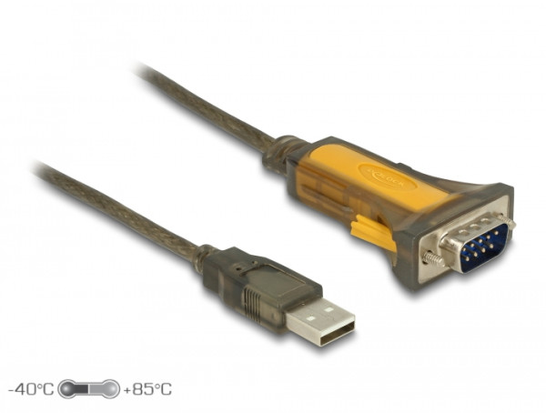DeLOCK 65840 Serien-Kabel Schwarz, Gelb 1,5 m USB Typ-A DB-9 (65840)