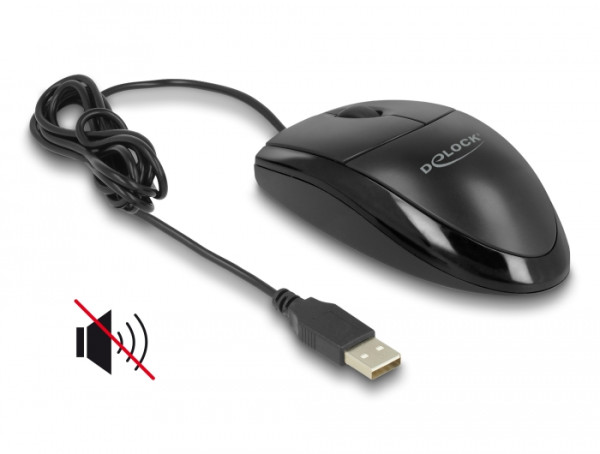 DeLOCK Optische USB Desktop Maus – Lautlos (12106)