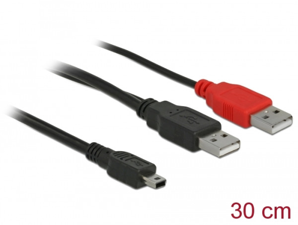 DeLOCK 83178 USB Kabel USB 2.0 0,3 m 2 x USB A Schwarz (83178)