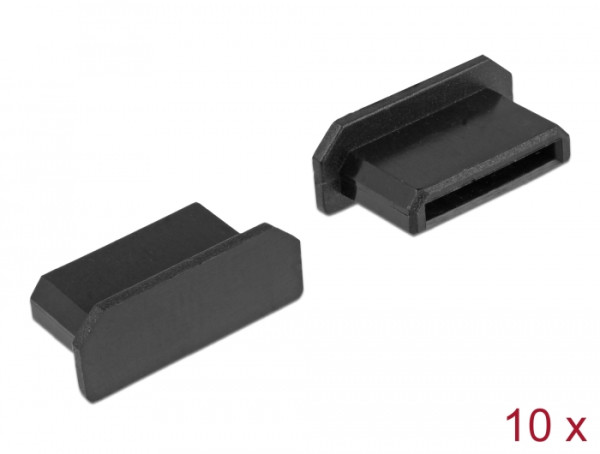 DeLOCK 64028 Steckdosensicherung HDMI mini-C Schwarz 10 Stücke (64028)