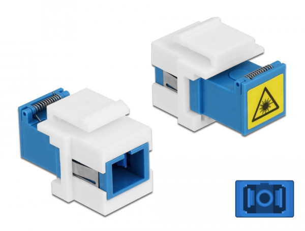 DeLOCK Keystone Modul SC Simplex Buchse zu SC Simplex Buchse mit Laserschutzklappe innen (86832)
