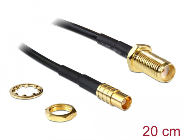 DeLOCK 88577 Koaxialkabel 0,2 m SMA MCX Schwarz (88577)