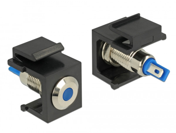 DeLOCK 86461 Drahtverbinder Keystone LED Schwarz, Blau, Edelstahl (86461)