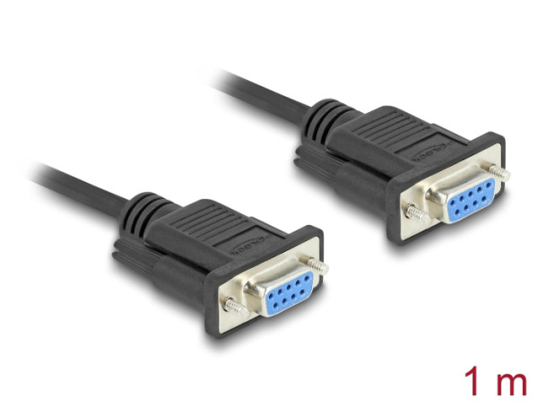 DeLOCK Seriell Kabel RS-232 D-Sub9 Buchse zu Buchse mit schmalem Steckergehäuse 1 m (86823)
