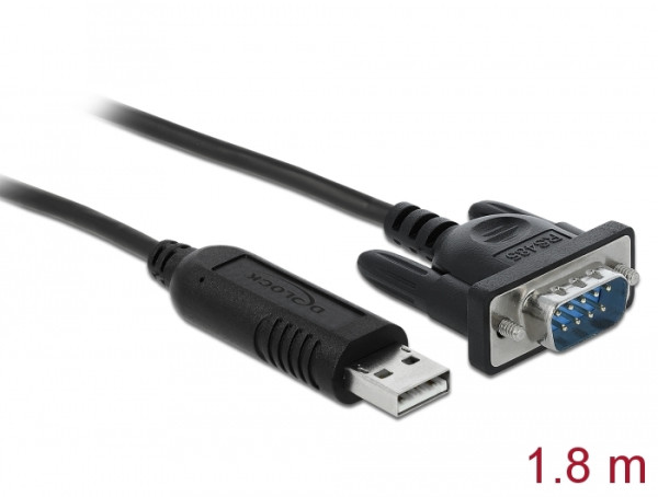 DeLOCK 66283 Serien-Kabel Schwarz 1,8 m RS-485 USB Typ-A (66283)
