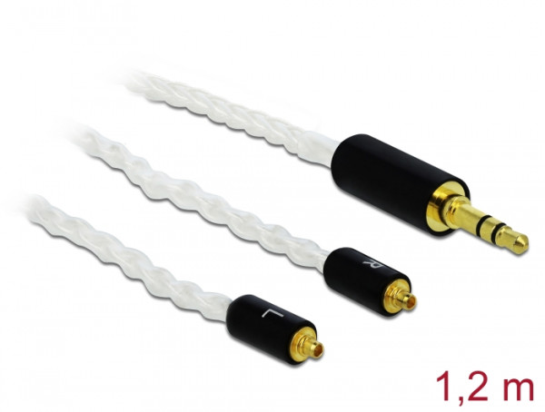 DeLOCK 85845 Audio-Kabel 1,2 m 3.5mm 2x MMCX Weiß (85845)