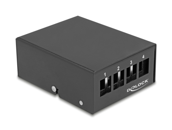 DeLOCK Keystone Patchpanel 4 Port schwarz (43409)