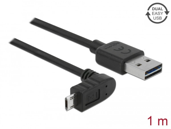 DeLOCK 83848 USB Kabel USB 2.0 1 m USB A Micro-USB B Schwarz (83848)