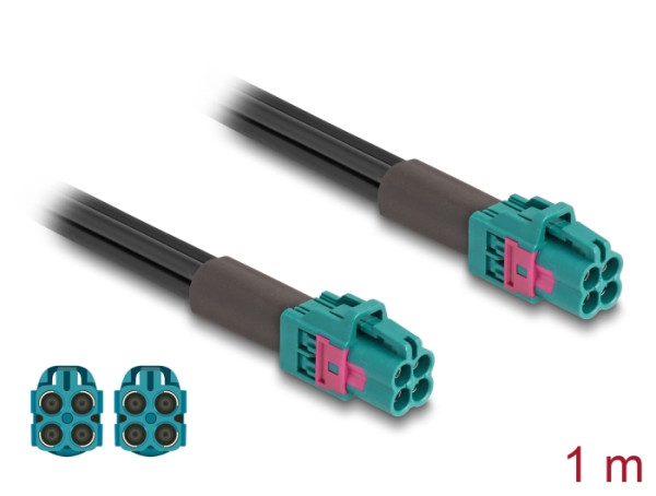 DeLOCK Kabel Mini FAKRA Z Buchse quad zu Mini FAKRA Z Buchse quad A-Typ Premium (90117)