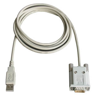 W&T USB/RS232 Interface Cable 2m Serien-Kabel Grau USB Typ-A DB-9 (38011)