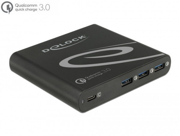 DeLOCK 41431 Ladegerät für Mobilgeräte Netbook Schwarz AC Schnellladung Drinnen (41431)