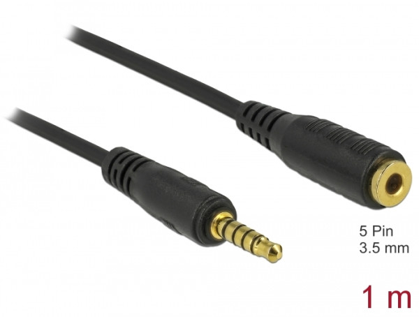 DeLOCK 85701 Audio-Kabel 1 m 3.5mm Schwarz (85701)