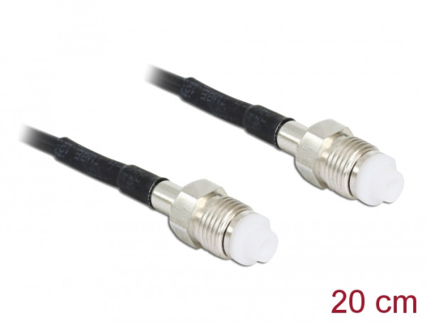 DeLOCK 88592 Koaxialkabel RG-174 0,2 m FME Schwarz (88592)